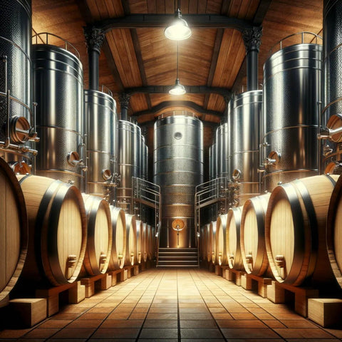 barrels and stainless steel