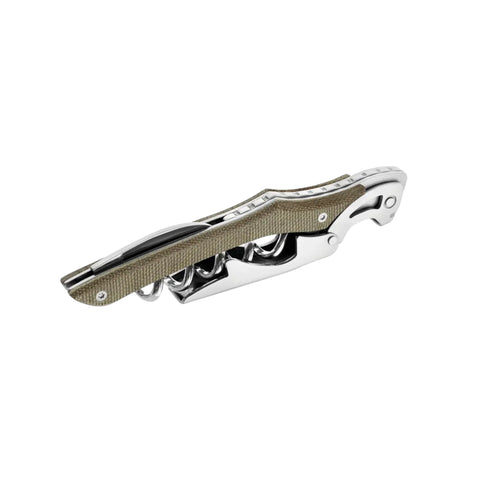 Corkscrew Smart Micarta Canvas Green - Farfalli